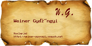 Weiner Gyöngyi névjegykártya