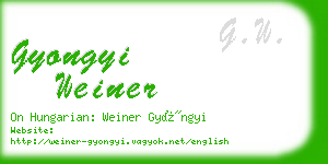 gyongyi weiner business card